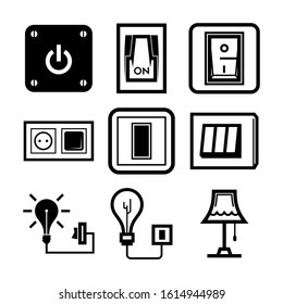 electricity switch icon isolated sign symbol vector illustration - Collection of high quality black style vector icons
