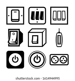 electricity switch icon isolated sign symbol vector illustration - Collection of high quality black style vector icons
