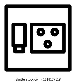 electricity switch icon isolated sign symbol vector illustration - high quality black style vector icons
