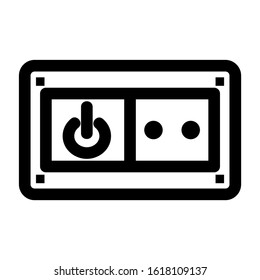 electricity switch icon isolated sign symbol vector illustration - high quality black style vector icons
