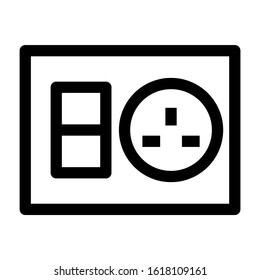 electricity switch icon isolated sign symbol vector illustration - high quality black style vector icons
