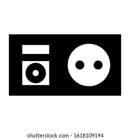 electricity switch icon isolated sign symbol vector illustration - high quality black style vector icons
