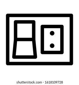 electricity switch icon isolated sign symbol vector illustration - high quality black style vector icons
