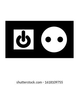 electricity switch icon isolated sign symbol vector illustration - high quality black style vector icons
