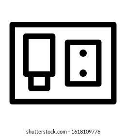 electricity switch icon isolated sign symbol vector illustration - high quality black style vector icons

