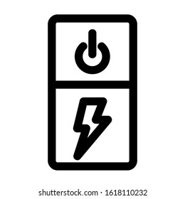 electricity switch icon isolated sign symbol vector illustration - high quality black style vector icons
