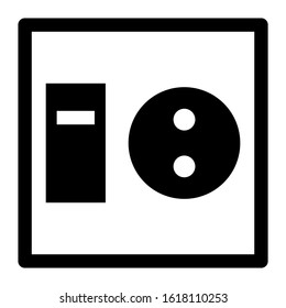 electricity switch icon isolated sign symbol vector illustration - high quality black style vector icons
