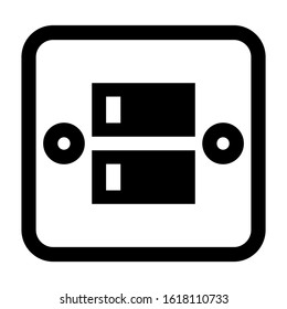 electricity switch icon isolated sign symbol vector illustration - high quality black style vector icons
