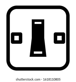 electricity switch icon isolated sign symbol vector illustration - high quality black style vector icons
