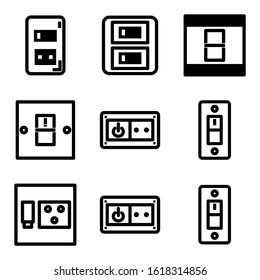 electricity switch icon isolated sign symbol vector illustration - Collection of high quality black style vector icons
