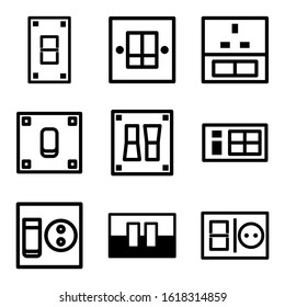 electricity switch icon isolated sign symbol vector illustration - Collection of high quality black style vector icons

