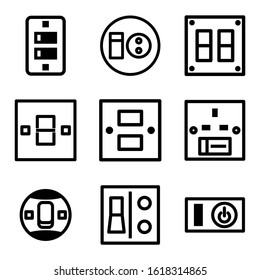 electricity switch icon isolated sign symbol vector illustration - Collection of high quality black style vector icons
