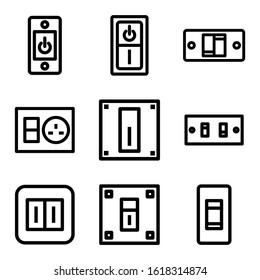 electricity switch icon isolated sign symbol vector illustration - Collection of high quality black style vector icons
