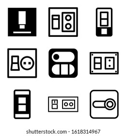electricity switch icon isolated sign symbol vector illustration - Collection of high quality black style vector icons
