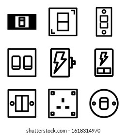 electricity switch icon isolated sign symbol vector illustration - Collection of high quality black style vector icons
