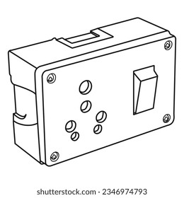 Electricity Switchboard with one switch and plug socket-in white color, heavy Electric switch Board for Wall 