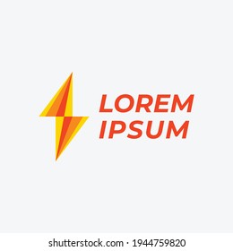 Stromsymbol. Design des Flash-Thunderbolo-Logos, Vektorgrafik