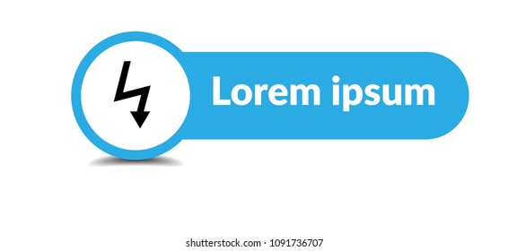 electricity symbol and infographics web label