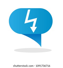 electricity symbol and infographics web label