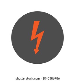 Electricity symbol. Lightning icon. Vector.