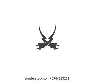 electricity symbol logo design template