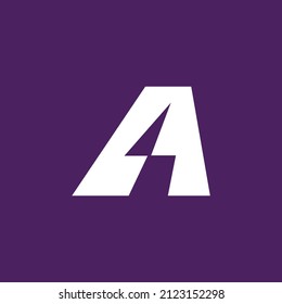 Electricity symbol on letter A. symbol to vector