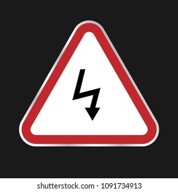 electricity symbol and  triangular sign
