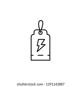 electricity, tag icon. Element of electricity for mobile concept and web apps illustration