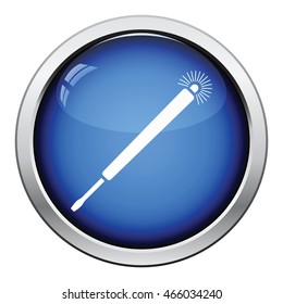 Electricity test screwdriver icon. Glossy button design. Vector illustration.