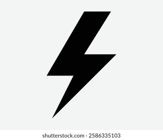 Electricity Thunder Bolt Electric Zap Charge Energy Shock Lighting Shocking Static Charging Black White Icon Sign Symbol Graphic Illustration Vector