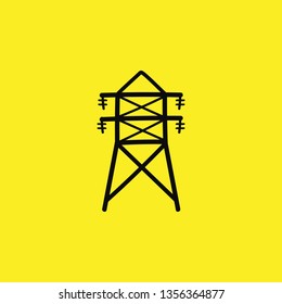 electricity tower icon vector