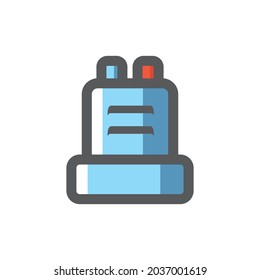 Electricity Transformer Box Vector icon Cartoon illustration.