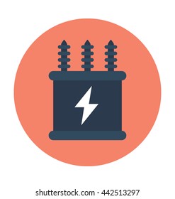 Electricity Transformer Vector Icon