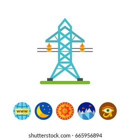 Electricity transmission tower icon