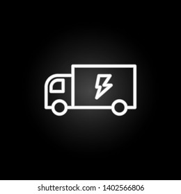 electricity, truck neon icon. Elements of electricity set. Simple icon for websites, web design, mobile app, info graphics