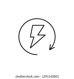 electricity, update icon. Element of electricity for mobile concept and web apps illustration