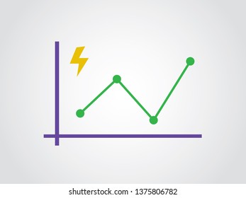 Electricity Usage Fluctuate Graph
