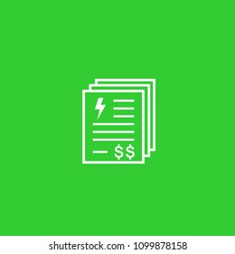 electricity utility bills and payments vector icon