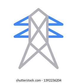 electricity vector color line icon