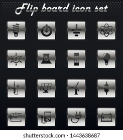 electricity vector flip mechanical icons for user interface design