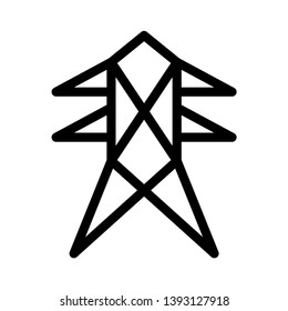 electricity vector glyph flat icon