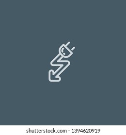 Electricity vector icon. Electricity concept stroke symbol design. Thin graphic elements vector illustration, outline pattern for your web site design, logo, UI. EPS 10.