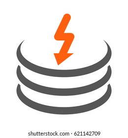 Electricity vector icon. a flat illustration iconic design.