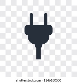 Electricity vector icon isolated on transparent background, Electricity logo concept