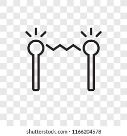 Electricity vector icon isolated on transparent background, Electricity logo concept