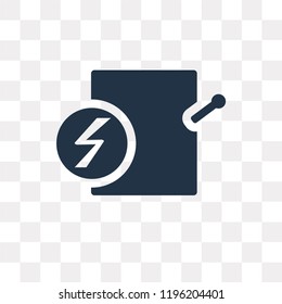 Electricity vector icon isolated on transparent background, Electricity transparency concept can be used web and mobile