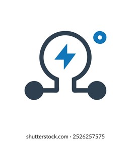  Electricity Vector Icon, power cord icon, Lightning bolt icon, 
Two pronged power cord symbol, Electric power cord icon