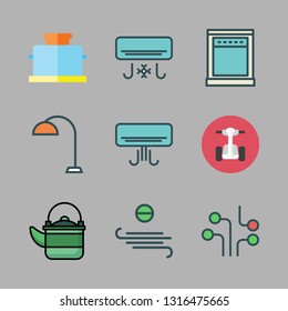 electricity vector icon set