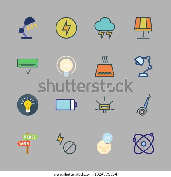 electricity vector icon\
set