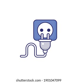 Electricity vector icon style illustration. EPS file 10